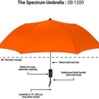 The Spectrum Popular Style 42" Automatic Open Windproof Travel Umbrella - Image 5