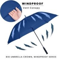 Baraida Golf Umbrella Large 62/68/72 Inch, Extra Large Oversize Double Canopy Vented Windproof Waterproof Umbrella - Image 4
