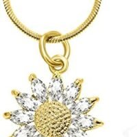 14K Gold Plated Sunflower Necklace - Image 2