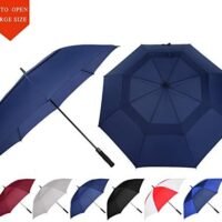 Baraida Golf Umbrella Large 62/68/72 Inch, Extra Large Oversize Double Canopy Vented Windproof Waterproof Umbrella - Image 9