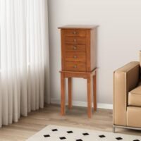Jewelry Armoire Standing Jewelry Cabinet 5 Drawers 2 Side Doors - Image 7