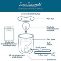 Scentsationals Wax Melt Warmer, Wax Warmer for Scented Wax Melts - Image 4